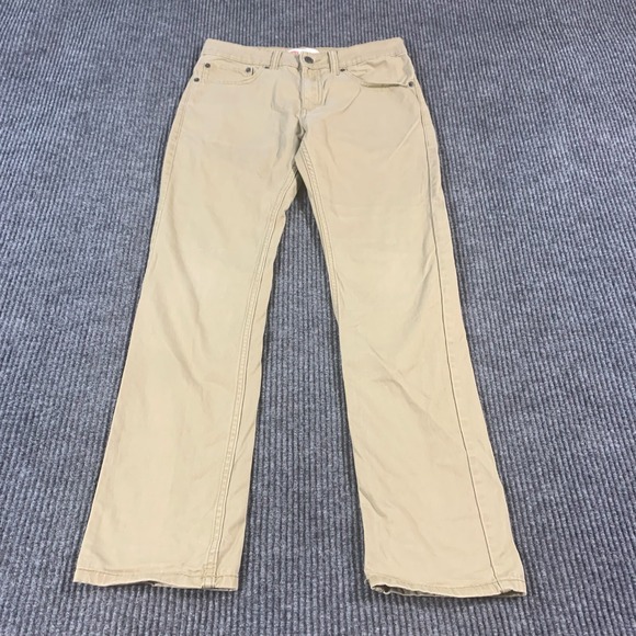 Levi's 511 Jeans Boys 16 Beige Denim‎ Slim Fit Straight Leg Stretch 28x28 School - Picture 1 of 16